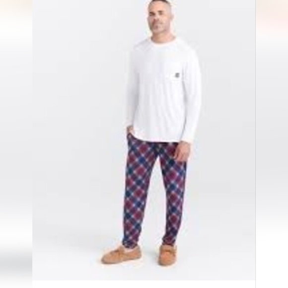SAXX Men’s Snooze Pant, Olympia Flannel Red, Blue & orange Sz 2XL NWT - Picture 1 of 10